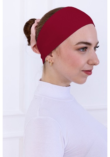 Kaymayan Silikonlu Bandana Bone Koyu Kırmızı - Kadın Tesettür Dikişsiz Kaymaz - Sportif Saç Bandı Koyu Kırmızı Kaymayan Silikonlu Bandana Bone Koyu Kırmızı - Kadın Tesettür Dikişsiz Kaymaz - Sportif Saç Bandı Koyu Kırmızı