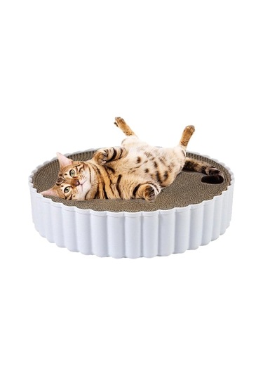 Kedi Tırmalama Yatağı, Aşınmaya Dayanıklı Yuvarlak Oluklu Kağıt