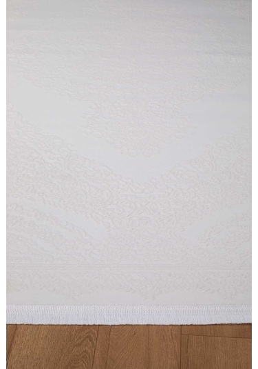 Voyage %100 Akrilik Yumuşak Dokulu Halı Kilim Salon Mutfak Koridor Yolluk Dokuma Makine Halısı Ac-109 Krem