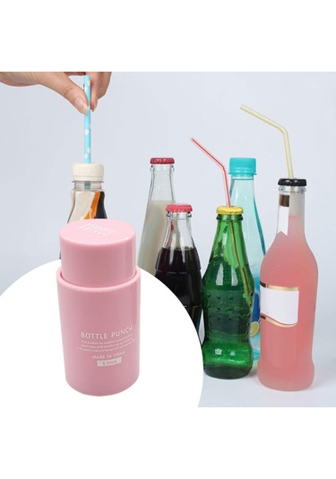 Suntek Piknik Evi İçin Taşınabilir Su Şişesi Kapağı Delme Pembe