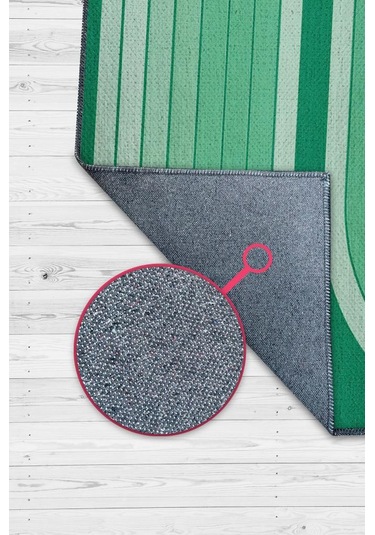 Homshtag Soyut Yeşil Oturma Odası Halısı Mid-century Modern Halı Çok Renkli