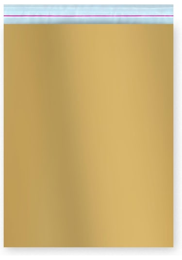 Bantlı Metalize Lüks Hediye Paketi Gold 50'li 30 x 45 CM