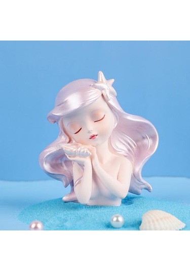 D Trendy Deniz Kızı Heykelcik Yaratıcı Parlak Renkli Narin