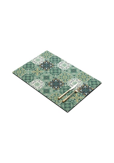 Çamur Emici Hızlı Kuruyan Isıya Dayanıklı Kaymaz Sofra Takımı Kahve Mat Brocade Book