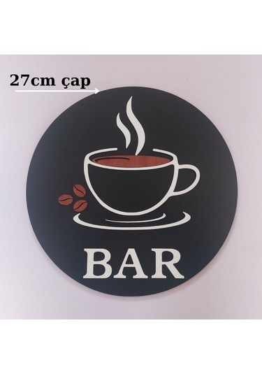 Dekoratif Bar Temalı Ahşap Duvar Tablosu
