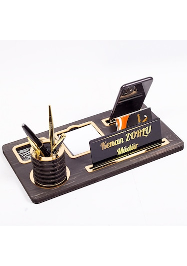 Siesta Ahşap Ofis Masa İsimliği İşyeri Masaüstü İsimlik