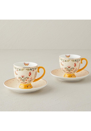 Bk Gift Dipsy New Bone China 4 Parça 2 Kişilik Kahve Fincan Takımı 100 Ml Hardal Şık Sunum Fincan Seti Kobitmeyencom36720 Bk Gift Diğer
