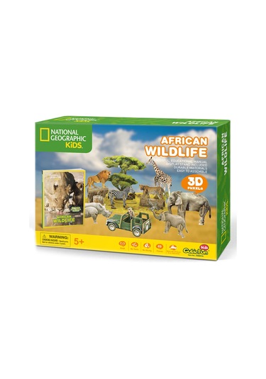 Cubicfun National Geographic Kids 3D Puzzle Afrika Yaban Hayatı