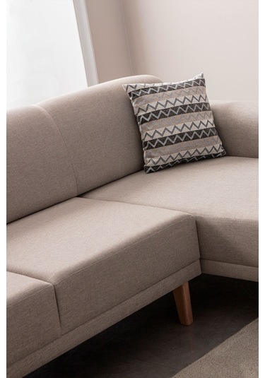 Mocha Sırt Mekanizmalı Köşe Koltuk Takımı Krem