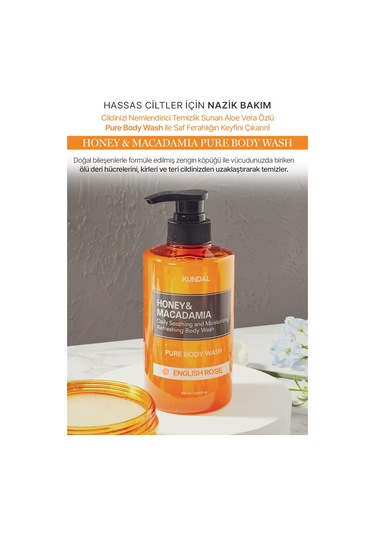 Kundal Honey & Macadamia Pure English Rose Body Wash 500 ML