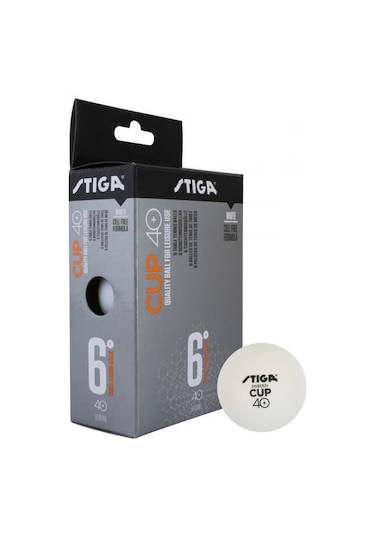Stiga Cup 6lı Masa Tenisi Pinpon Topu Beyaz 1110-2510-06