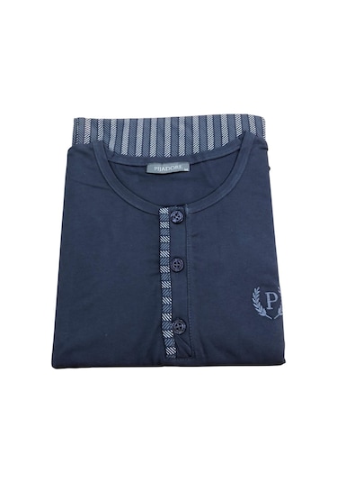 Pijadore Erkek %100 Pamuk Süprem Mevsimlik Uzun Kollu Pijama Takımı 1934 Füme