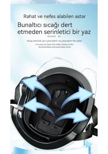 Kahverengi Kısa Lens + Eternal Luck 3c Sertifikalı Yarım Açık Kask Beyaz