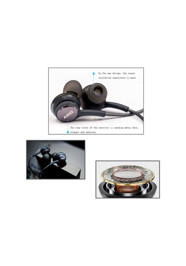 Manyetik Metal Kulaklık Ig955 Kablolu 3.5mm Kulak İçi Mikrofon Ses Kontrolü S8 İle Uyumlu Siyah -