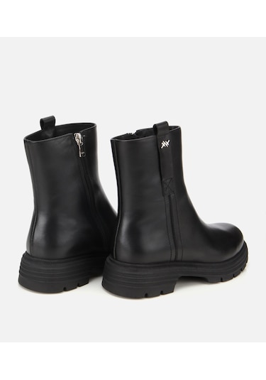 Hotiç Kadın Deri Siyah Yumuşak Dokulu Bilekte Düz Bot 01boh313470a100 01boh313470a100 Siyah