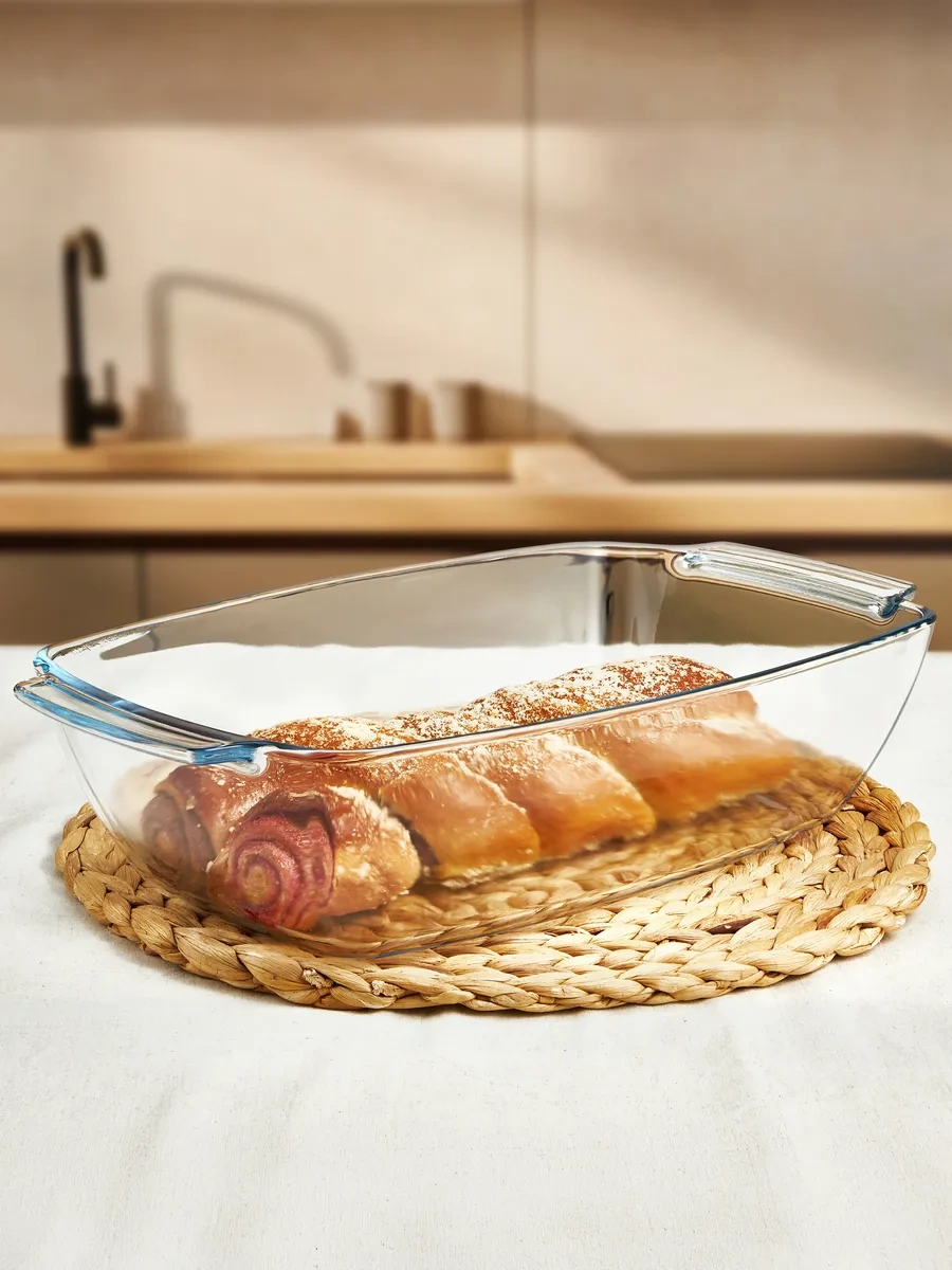 Borcam 4.4 Lt Cam Fırın Kabı 450964356 Beyaz