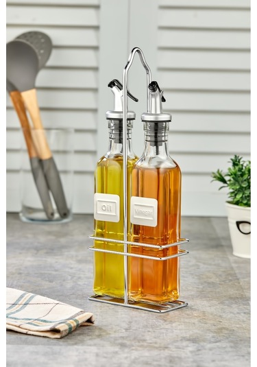 Cooker 2'li 250 Ml Cam Yağdanlık Sosluk Baharatlık Seti Şeffaf