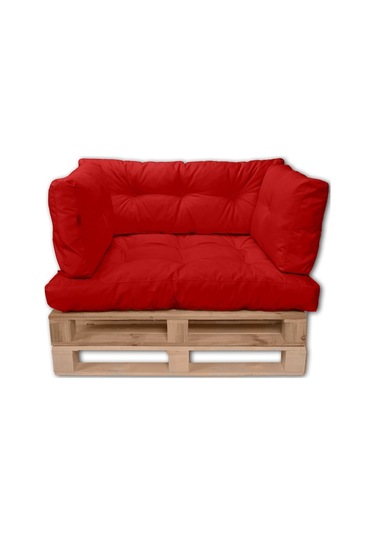 Dekosoy Dış Ve Iç Mekan Palet Minderi Takımı - Kırmızı 4 Lü