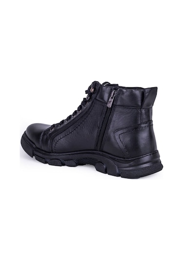 Ghattix Zatta Kışlık Hakiki Deri Fermuarlı Erkek Bot