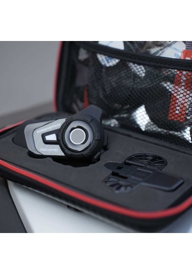Knmaster Kn6100 Pro Motosiklet Kask İntercom Seti Karbon-siyah