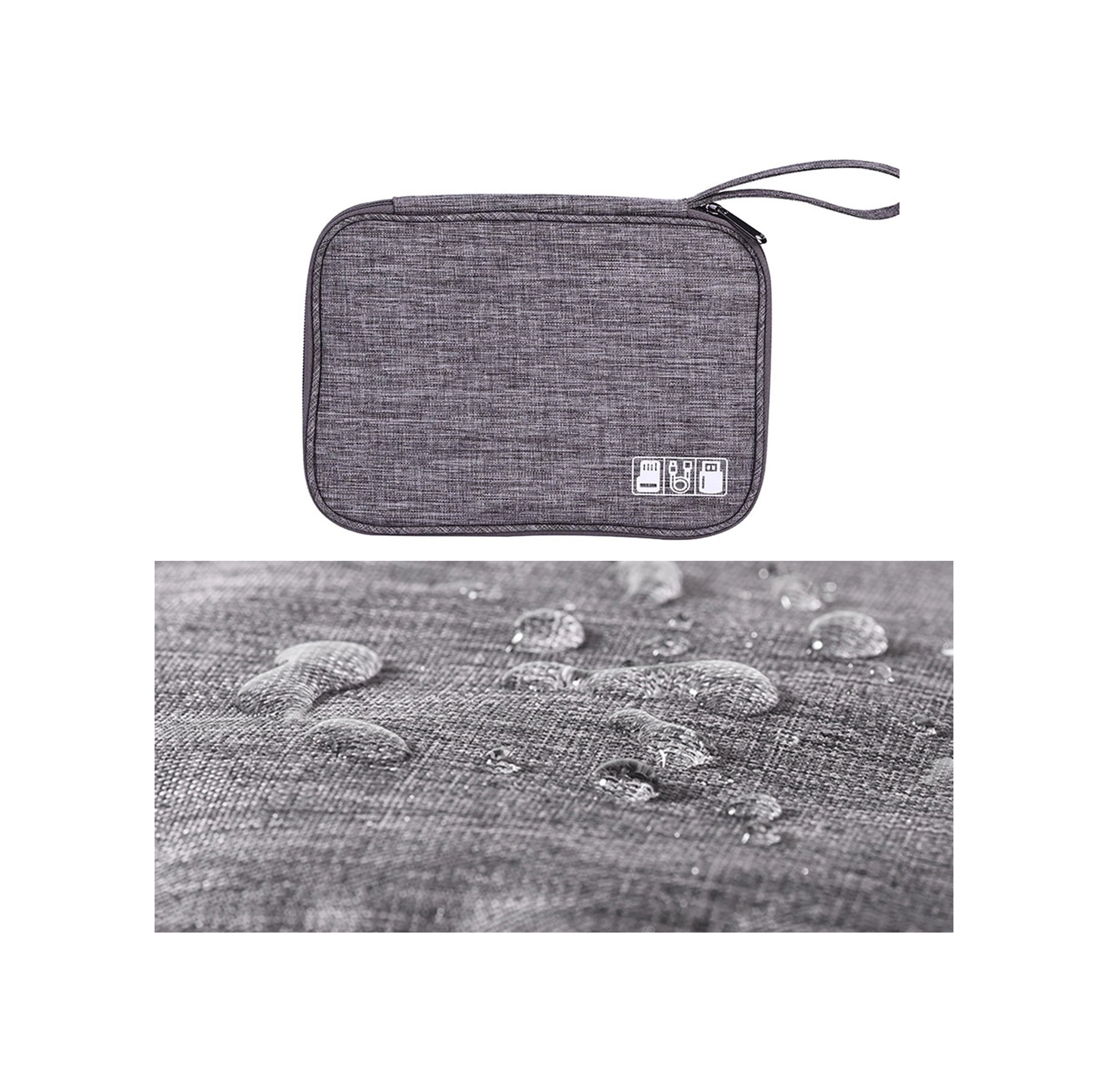 Moveevo Üst Mavi Taşınabilir Elektronik Aletler Saklama Çantası - Powerbank, Şarj Kablosu Ve Kulaklık Koruyucu Organizatör Çok Renkli