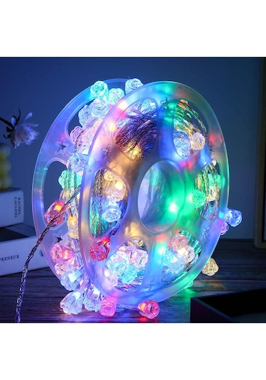 10 Metre Vıp Deluxe Kristal Led Lambalı Renkli Led Işık Ultra Parlak Aydınlatma Yılbaşı Ağacı Işığı Gün Işığı