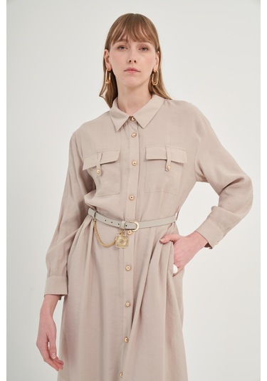 Ftz Modal Elbise Taş 31016 Taş