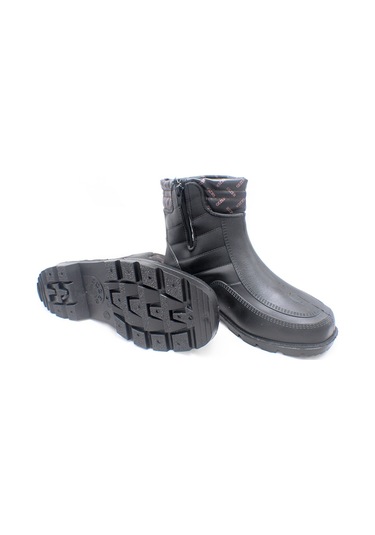 Gezer Siyah Içi Yünlü Lastik Bot Su Geçirmez Kısa Merdane
