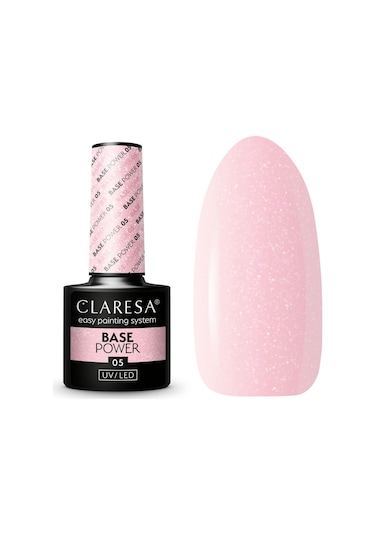 Claresa Renkli Power Base Coat Nude Simli Pembe 05 - 5g