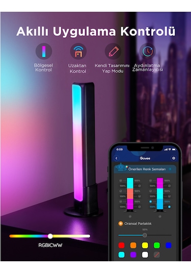 Govee Rgbıcww Wifi+bt Flow Plus Bar 2'li