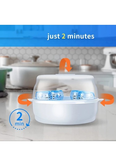 Xuweiwei Beyaz Bottle Mikrodalga Buhar Sterilizatörü Dezenfeksiyon Kutusu Hediye Halloween Noel Şükran Günü