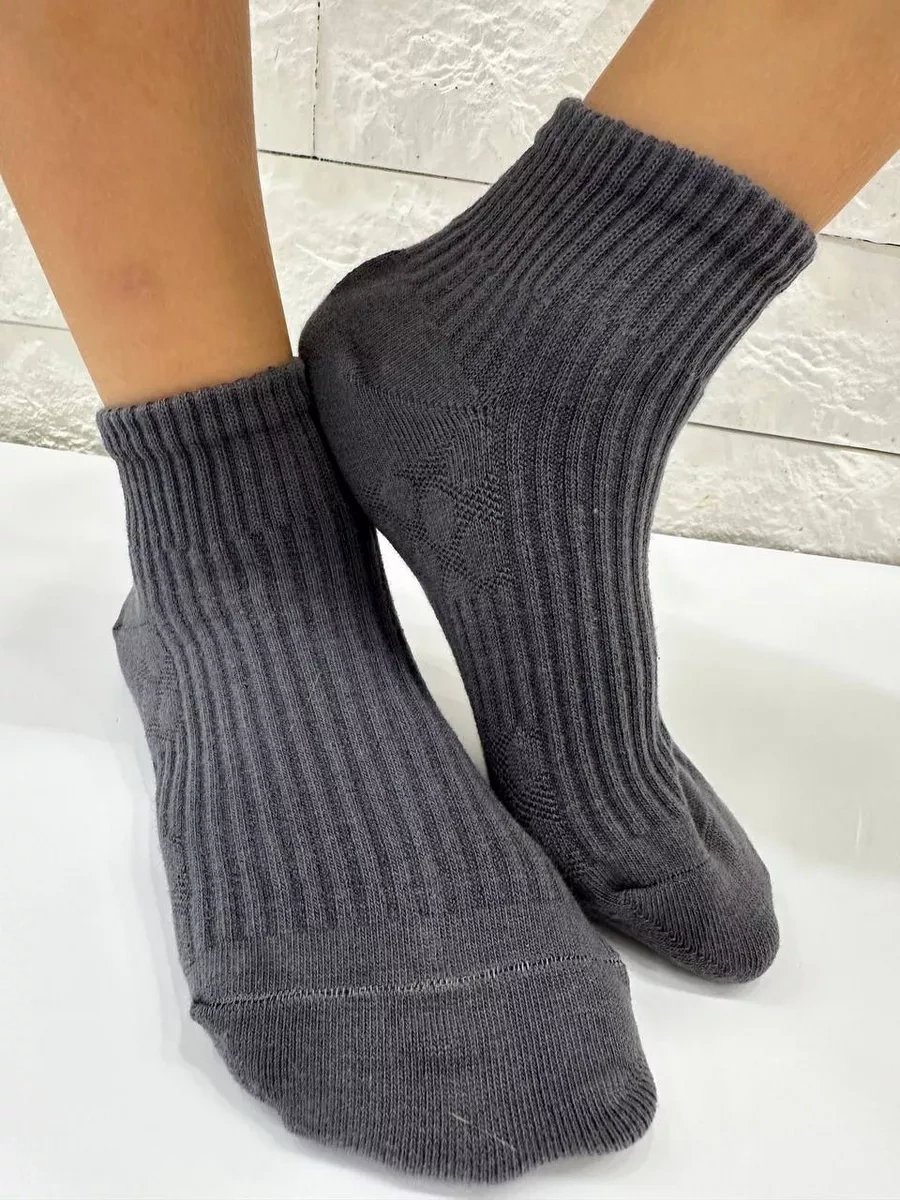 A & K Collectıon Çocuk Spor Çorapları Düz Renk 5 Çift Set 249894383 Gri