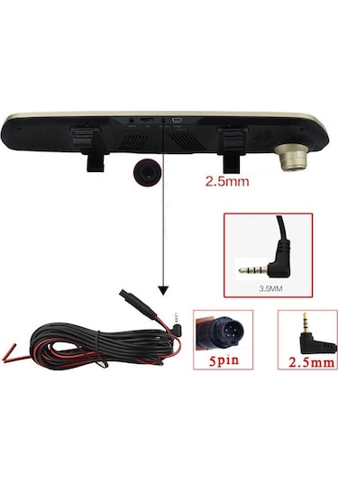 General Plus Gp43 Gp50 T500Hd 5 Pin Araç Kamera Kablosu 6 Metre