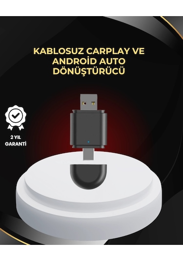 Mey Najmaddin Kablosuz Carplay Ve Android Auto Dönüştürücü Usb-a & Type-c Girişli Akıllı Adaptör Najmaddin