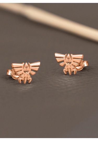 Dkmn Gümüş 925 Ayar Gümüş Zelda Logolu Küpe