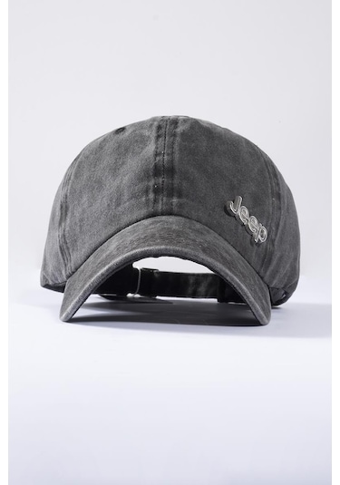 Perlotus Jeep Metal Logolu Siyah Eskitme Erkek Beyzbol Şapka