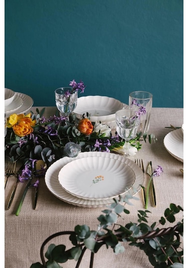 Kütahya Porselen Tiny Miny Yemek Takımı 27 Parça 6 Kişilik Bnlzf27yt4012673 Beyaz - Altın