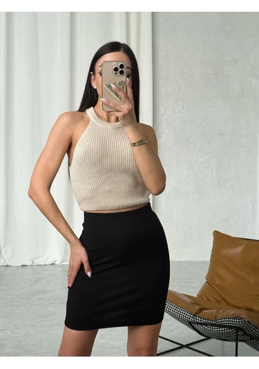 Vınsanttı Kadın Yazlık Mini Kısa Etek 437929898 Siyah