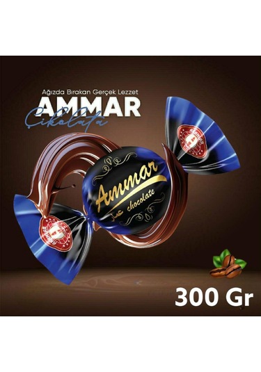 Ammar Bitter Kaplamalı Bitter İç Dolgulu Türk Kahveli Bayramlık İkramlık Çikolata 300 G