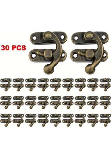 Dashanshop 30 Adet Altın Renk Ortaçağ Tarzı Ağır Hizmet Pirinç Kilit Mekanizması - Mobilya Sandık Dolap Koleksiyon