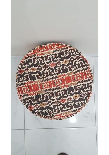 dijital baskılı desenli kumaş kaplama puf