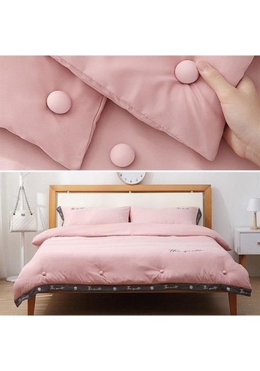 Ams Net 4 Adet Mantar Model Yorgan Kılıfı Ve Çarşaf Tutucu Sabitleyici Çok Renkli