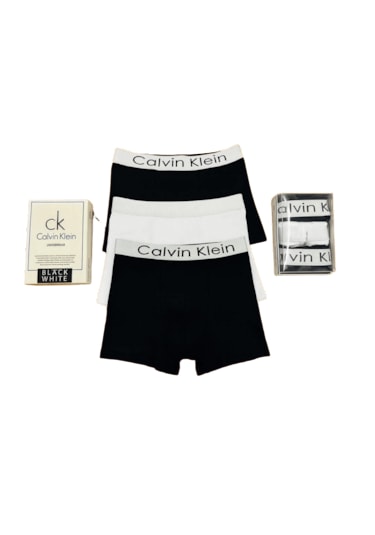 Calvin Klein 3" Lü Erkek Boxer Set Fit Kalıp Çok Renkli