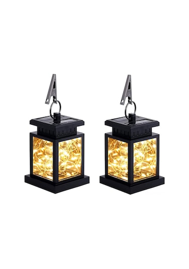 Gajeena Güneş Enerjili Cam Kavanozlı Mavi Işık, Bahçe/patio İçin Ip65 Su Geçirmez Bakır Tel Led, 8-10 Saat Süre, 2 Adet Hediye Kutusu Seti