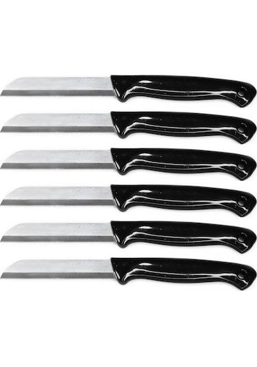 Solingen Simli Delikli Siyah 6 Lı Meyve Bıçağı Seti 153-99-1521