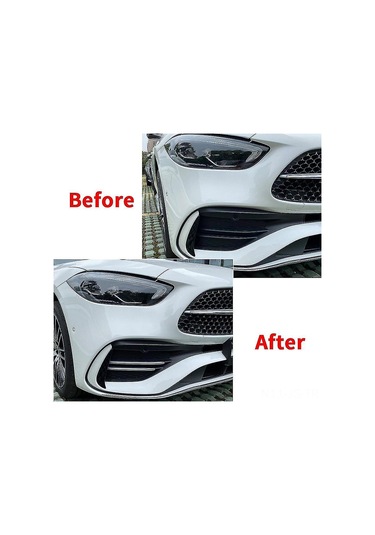 Jeemson Mercedes-benz C-class W206 2022+ C200/c260/c300 Amg Ön Tampon Sis Lambası Kapağı Trim, Abs Malzeme, Siyah, Dekoratif Ve Korumalı, Kolay Kurulum