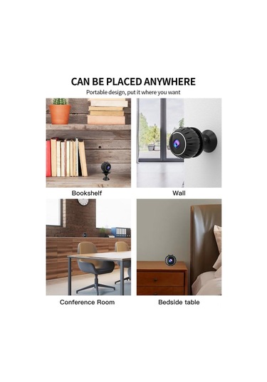 Geeksen Mini 1080p Hd Wifi Kamera - Ev/pet İzleme, Hareket Algılama, Akıllı Uygulama İle Canlı Görüntü, 60 Dakika Pil Süresi