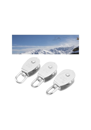 Fortunelane 3 Adet M32 Çelik Katrol Seti - 360 Derece Döner, 250 Kg Kapasite, Kamp Ve Yürüyüş İçin U Tipi Çok Renkli