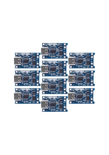 H Tp4056 Lityum Pil Şarj Modülü 1a Pil Şarj Kartı Tip C 4.5v-5 10pcs