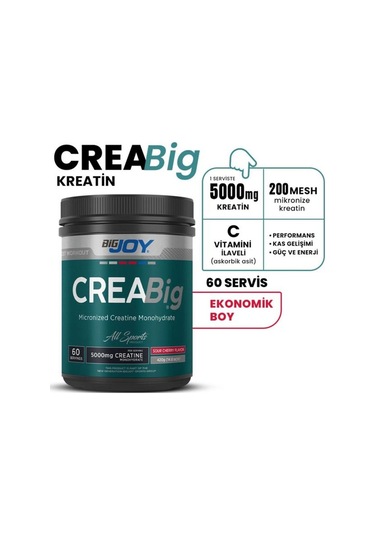 Bigjoy Sports Kreatin Creabig Creatine 420gr 60 Servis Vişne Monohydrat